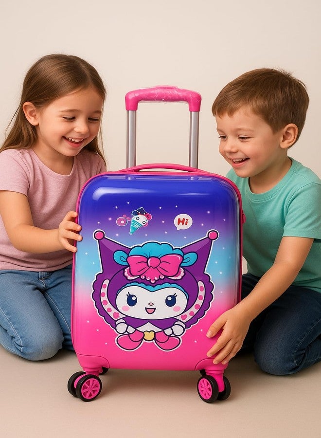 Swarn Products حقيبة سفر للأطفال من سوارن برودكتس، مصنوعة من البولي كربونات الوردي الخفيف للغاية، مزودة بعجلات (18 بوصة). - Image 4